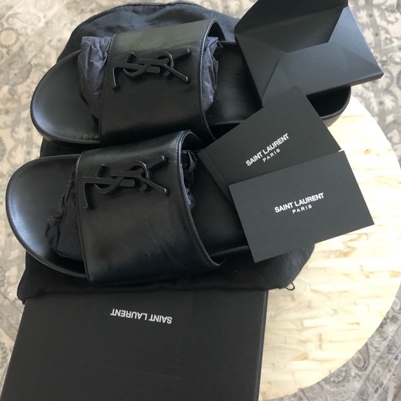 YVES SAINT LAURENT Joan slide sandals - Picture 3 of 9